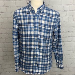 J. Crew Shirts - J.Crew Linen long sleeve button down plaid shirt J. Crew Shirts - J.Crew Linen long sleeve button down plaid shirt
